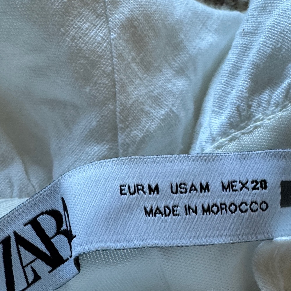 Zara White Ruched Off-Shoulder One-Piece - Picture 3 of 3
